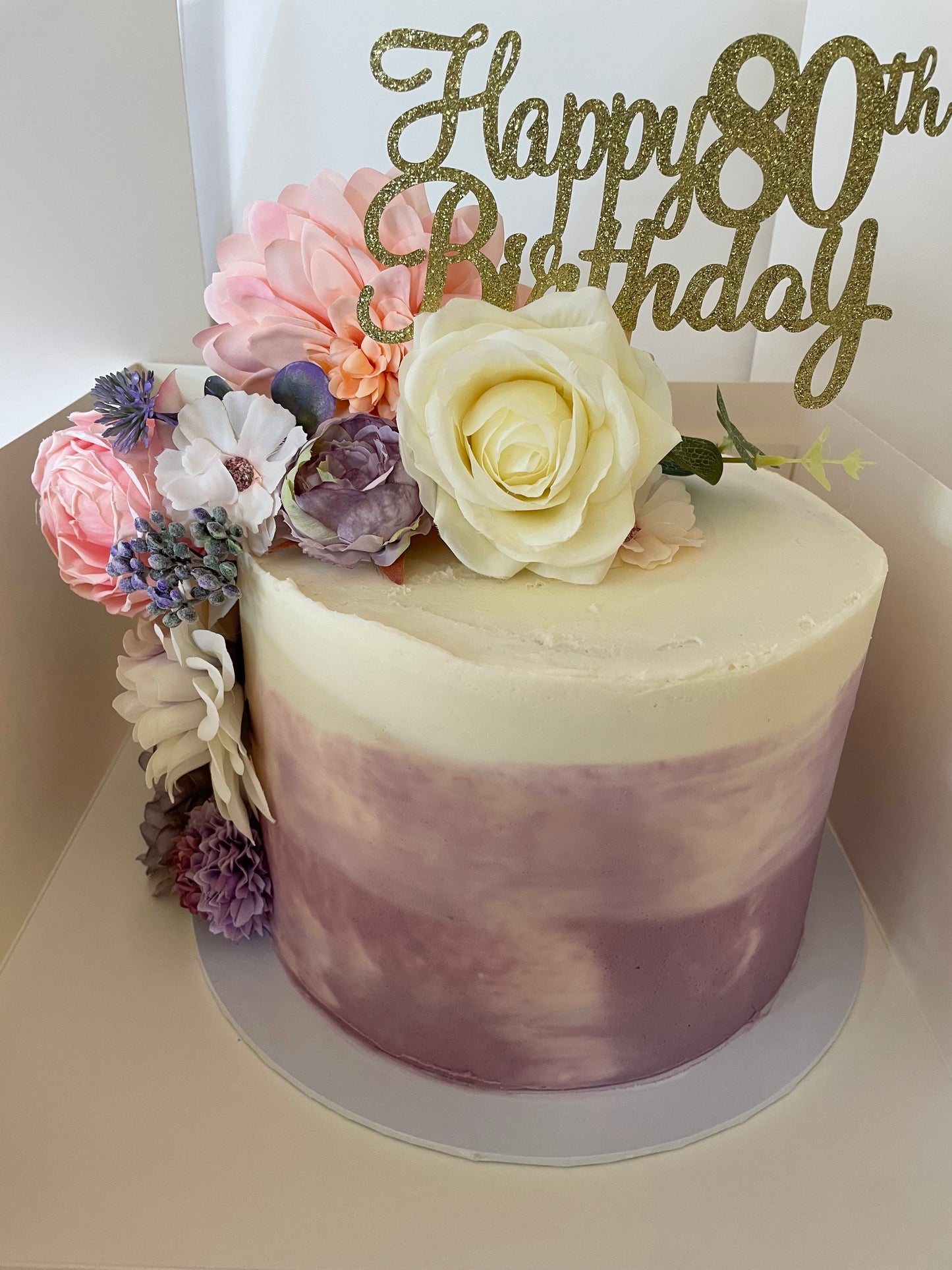 Purple flower cake